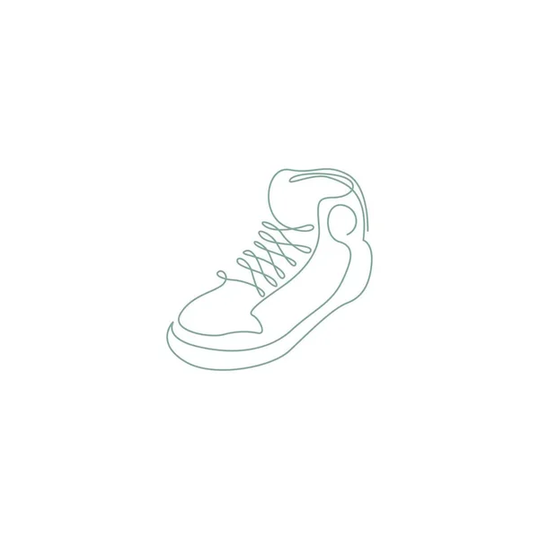 Sapatos Linha Arte Design Ilustração Modelo — Vetor de Stock