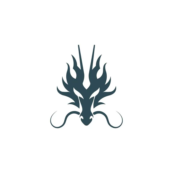 Dragon Logo Ikona Wzór Ilustracji Szablon — Wektor stockowy