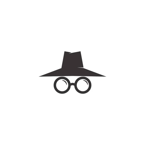 Modèle Illustration Logo Icône Agent Secret — Image vectorielle