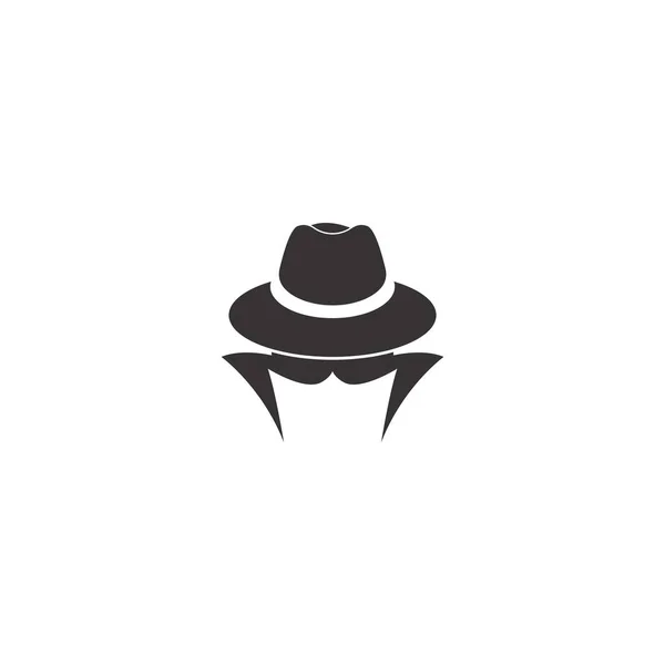 Modelo Ilustración Diseño Logotipo Icono Agente Secreto — Archivo Imágenes Vectoriales