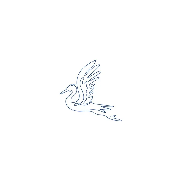 Heron Logo Icon Illustration Template Vector — Stock Vector