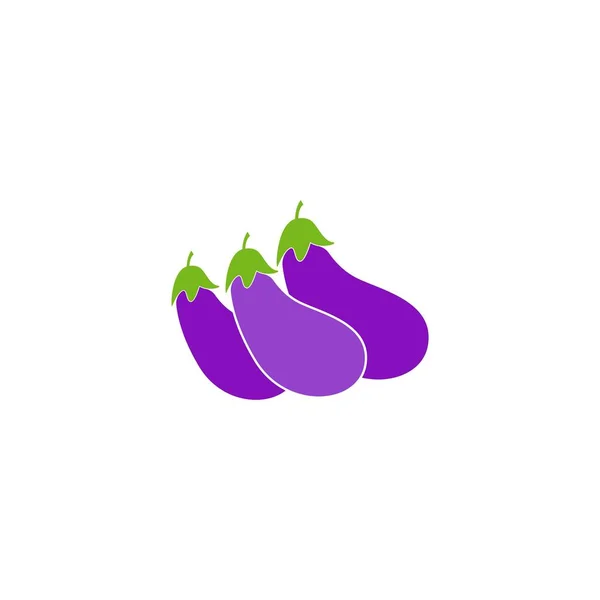 Eggplant 아이콘 디자인 일러스트 템플릿 — 스톡 벡터