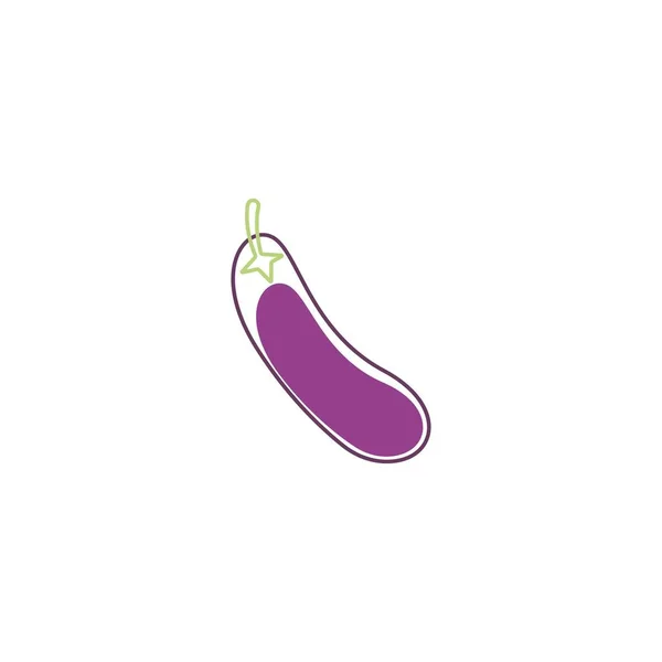 Eggplant 아이콘 디자인 일러스트 템플릿 — 스톡 벡터