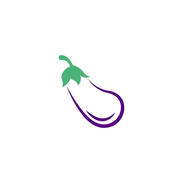 Eggplant 아이콘 디자인 일러스트 템플릿 — 스톡 벡터