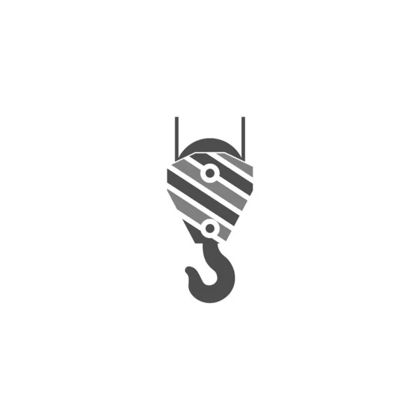 Crane Logo Icona Disegno Illustrazione Modello — Vettoriale Stock