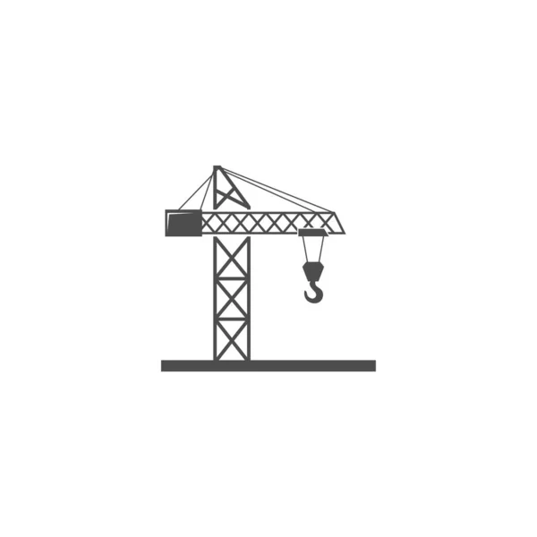 Crane Logo Icona Disegno Illustrazione Modello — Vettoriale Stock