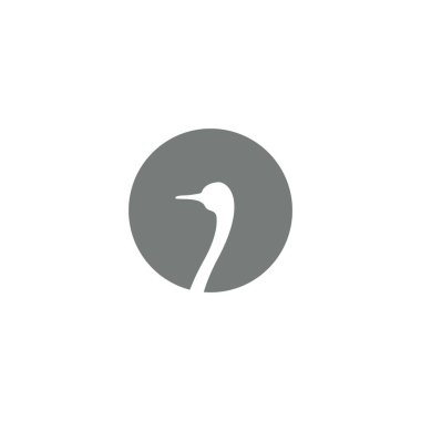 Devekuşu simgesi logo tasarımı örnekleme şablonu