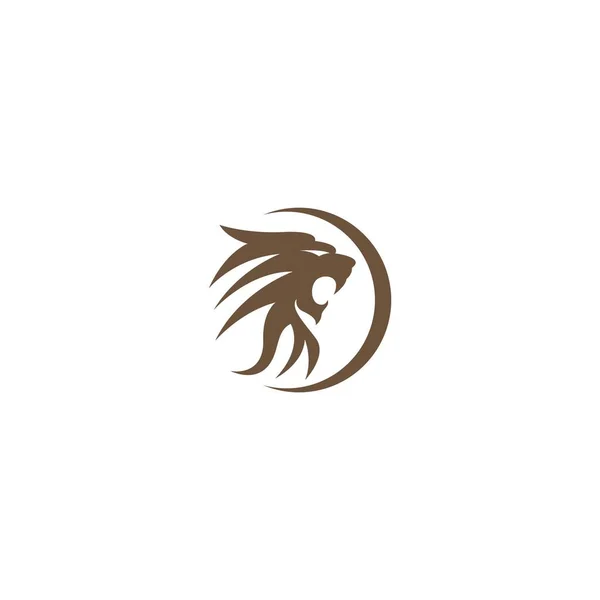 Ikona Lwa Logo Projekt Ilustracja Szablon — Wektor stockowy