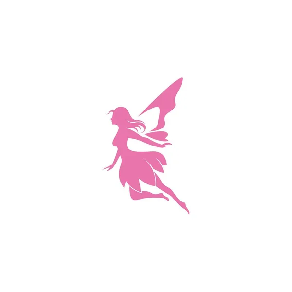 Fairy Logotyp Ikon Design Illustration Mall — Stock vektor