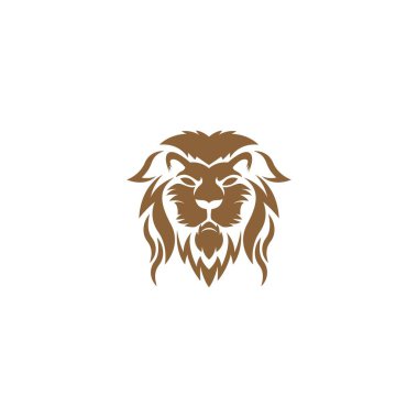 Aslan logosu tasarım örnekleme şablonu