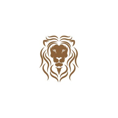 Aslan logosu tasarım örnekleme şablonu