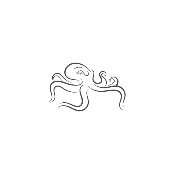 Kraken Logo Illustratie Sjabloon — Stockvector