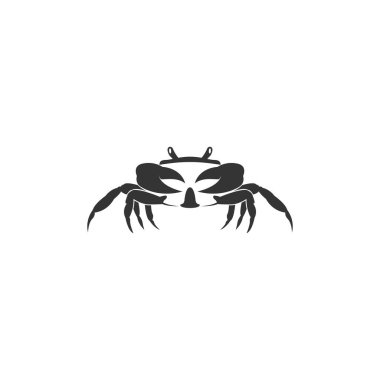 Yengeç logosu tasarım illüstrasyon vektörü