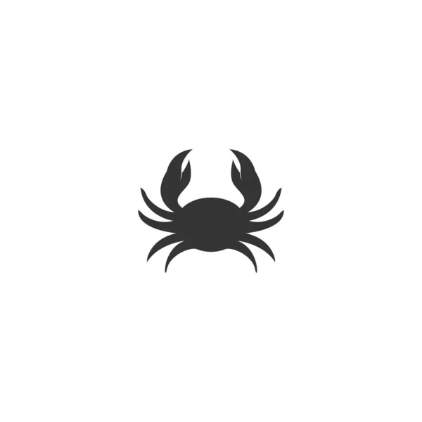 Crab Logo Icona Disegno Vettore Illustrazione — Vettoriale Stock