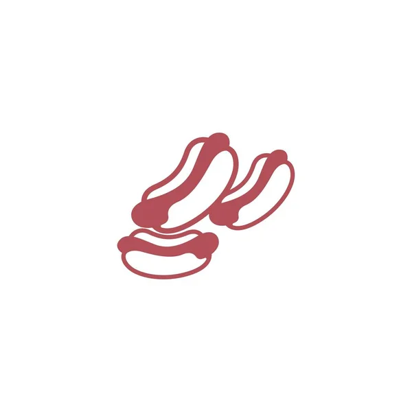 Hot Dog Symbol Logo Design Illustration Vektor — Stockvektor