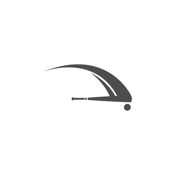 Beyzbol Simgesi Logo Tasarımı Çizim Vektörü — Stok Vektör