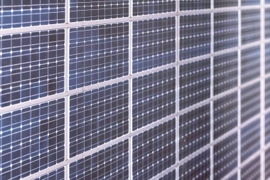 Bir güneş paneli dokusunun fotoğrafı. Yüksek kalite fotoğraf