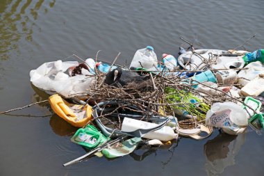 Plastikten suya kuş yuvası. Yüksek kalite fotoğraf