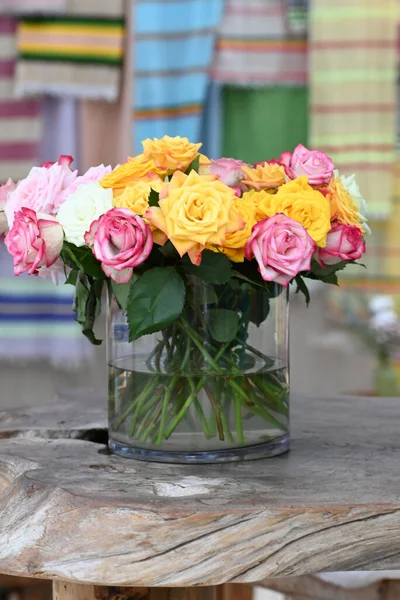 Roses Variety Mixed Colours High Quality Photo — Stock Photo, Image