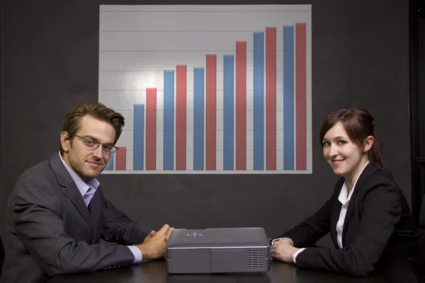 Business Team with Graph — Stock Photo, Image
