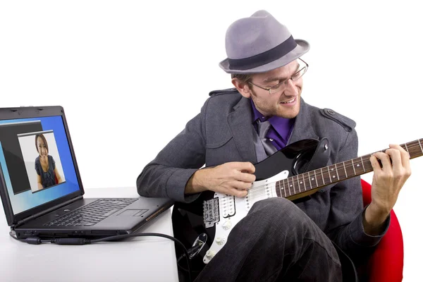 Serenading Online — Stock Photo, Image