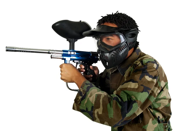 Giocatore di paintball — Foto Stock