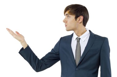 el ile işaret eden işadamı