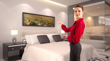 iş kadını otel el hareketi