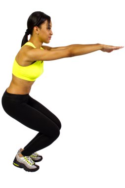 kadın atlet Isınma egzersizleri yapıyor