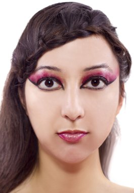 Makyajlı kadın modeli