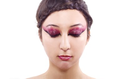 Makyajlı kadın modeli