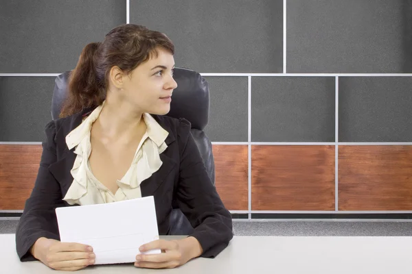 Female reporter — Stock Photo, Image