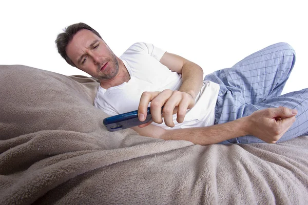 Man receiving text messages — Stock Photo, Image