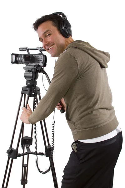 Video kamera operatörü — Stok fotoğraf