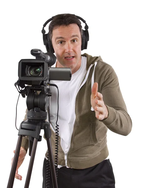 Video camera operator — Stock Photo, Image