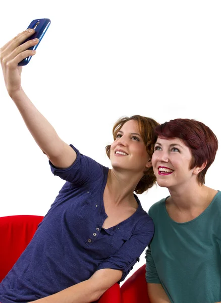 Women taking self portraits — Stock Photo, Image