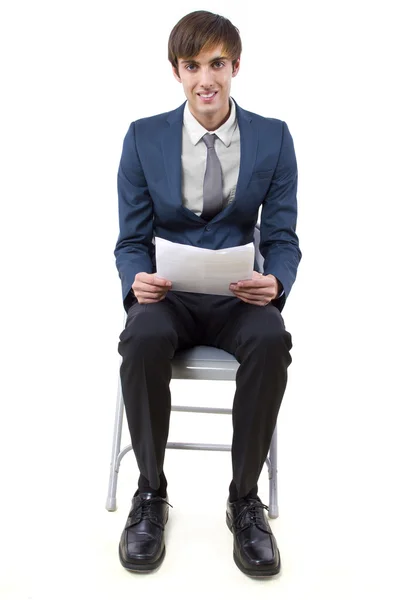 Homem esperando por uma entrevista de emprego . — Fotografia de Stock