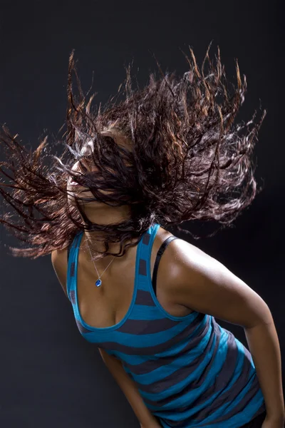 Latina woman dancing — Stock Photo, Image