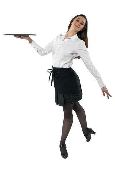Kvinnliga servitrisen dans — Stockfoto