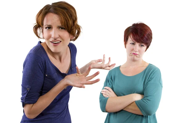 Women arguing and distrusting each other — Stock Photo, Image