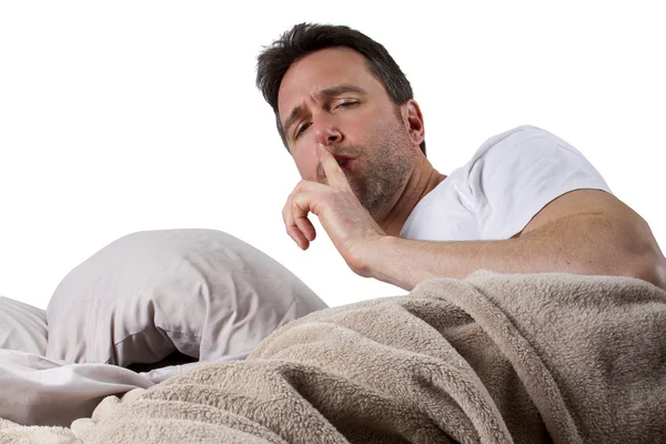 Man unable to sleep — Stock Photo, Image