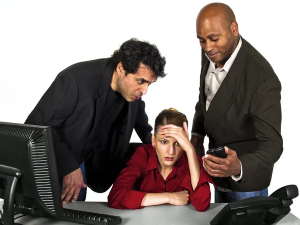 Unwanted advances in the office — Stock Photo, Image