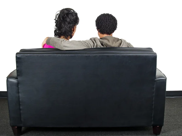 Couple watching tv — Stock Photo, Image