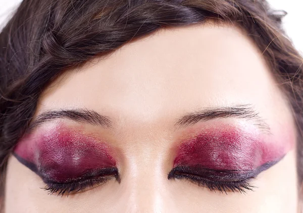 Projekt artystyczny efekt czerwonych oczu makijaż — Zdjęcie stockowe