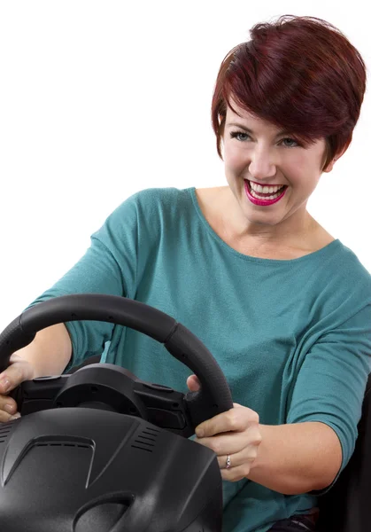 Kobieta kierowca — Zdjęcie stockowe