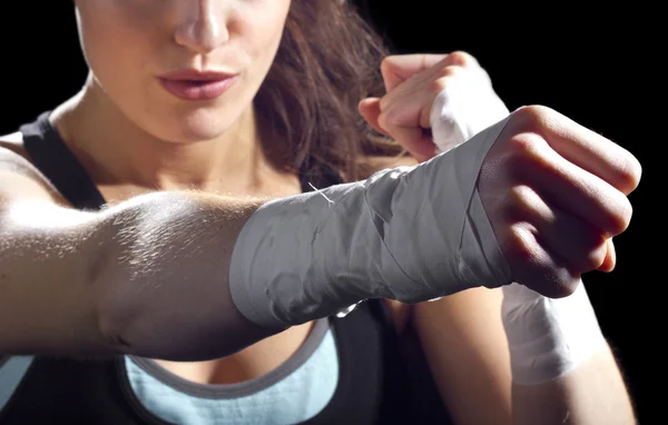 Mujer MMA Fighter — Foto de Stock