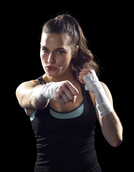 Mulher lutadora de MMA — Fotografia de Stock