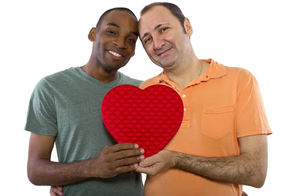 Gay lovers on Valentines Day — Stock Photo, Image