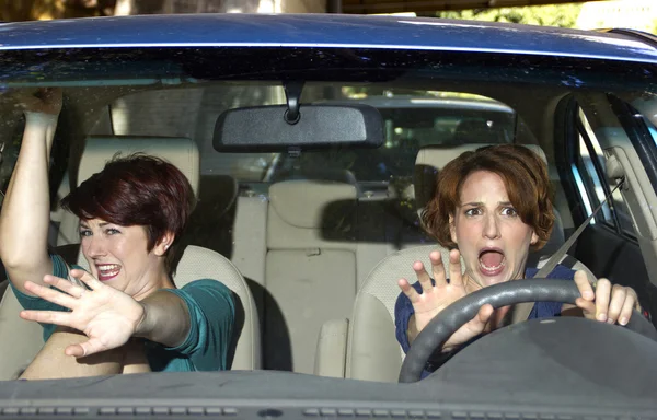 Driver and passenger in a car — Stock Photo, Image