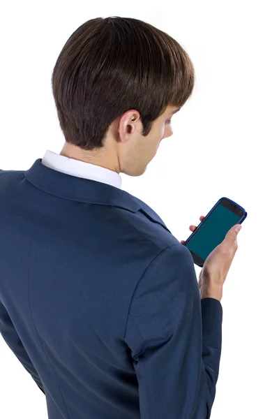 Businessman holding a cellphone — Stock Photo, Image